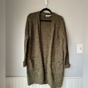 Garage Olive Knit long Cardigan‎ size small